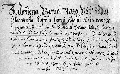 Matrika Lukavice v letech 1646-1671, východní Čechy